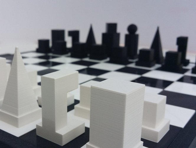 Glossy chessboard, easy to store. 3D Print 32454