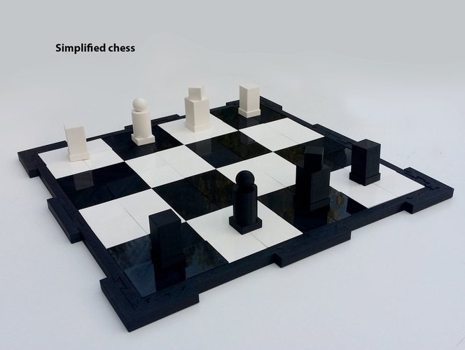 Glossy chessboard, easy to store. 3D Print 32456