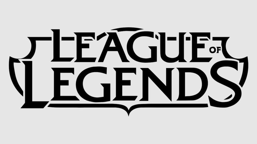 league of legends logo black and white