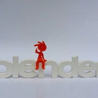 Big letters logo Blender + Blender guy - Thumbnail 2