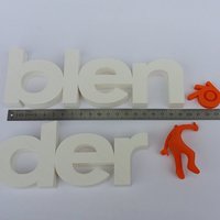 Big letters logo Blender + Blender guy - Thumbnail 3