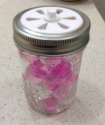 DIY Air Freshener lid for 8oz Ball quilted crystal jelly jars