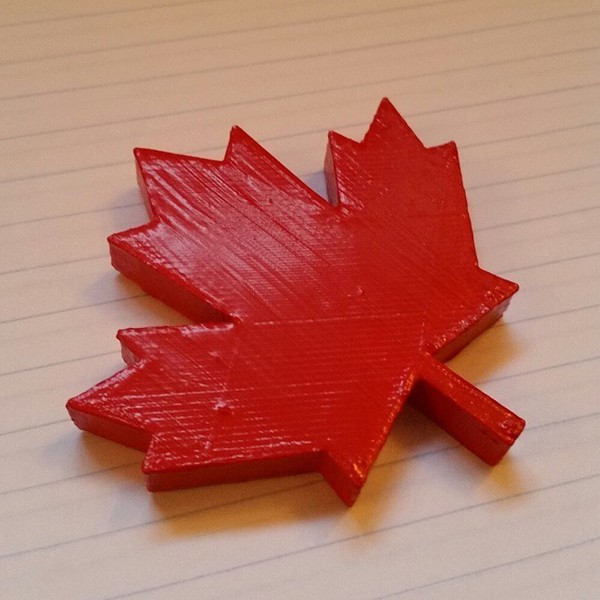 Medium Maple Leaf Magnet 3D Printing 32681