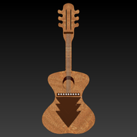 Small Guitar - 3D Model 3D Printing 328384