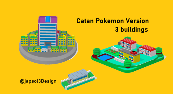 Catan pieces - Pokemon Fire red