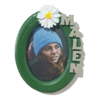 Photo frame MALEN oval 30x40 with daisy - Thumbnail 1