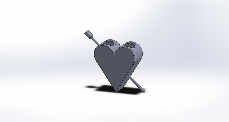 One Arrow Heart Pen Holder 3D Print 328714