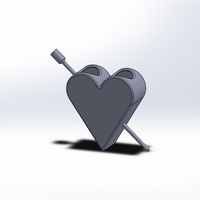 Small One Arrow Heart Pen Holder 3D Printing 328714