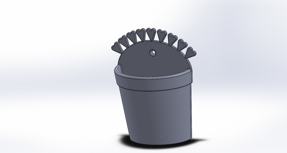 Heart plant pot 3D Print 328716