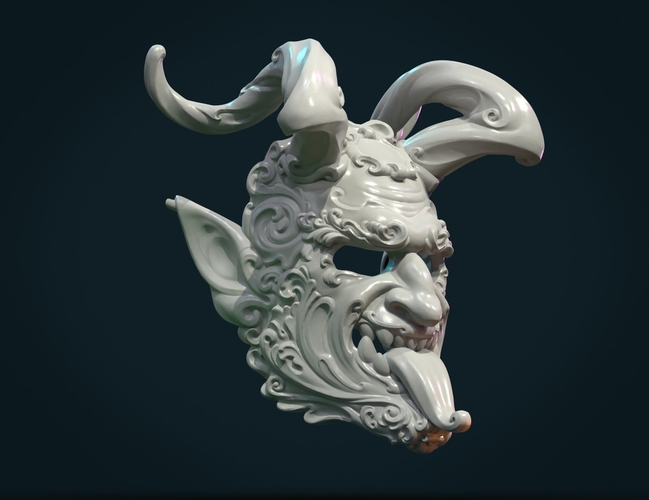 Demon Satyr Mask 3D Print 328720