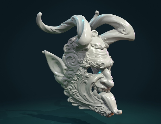 Demon Satyr Mask 3D Print 328721