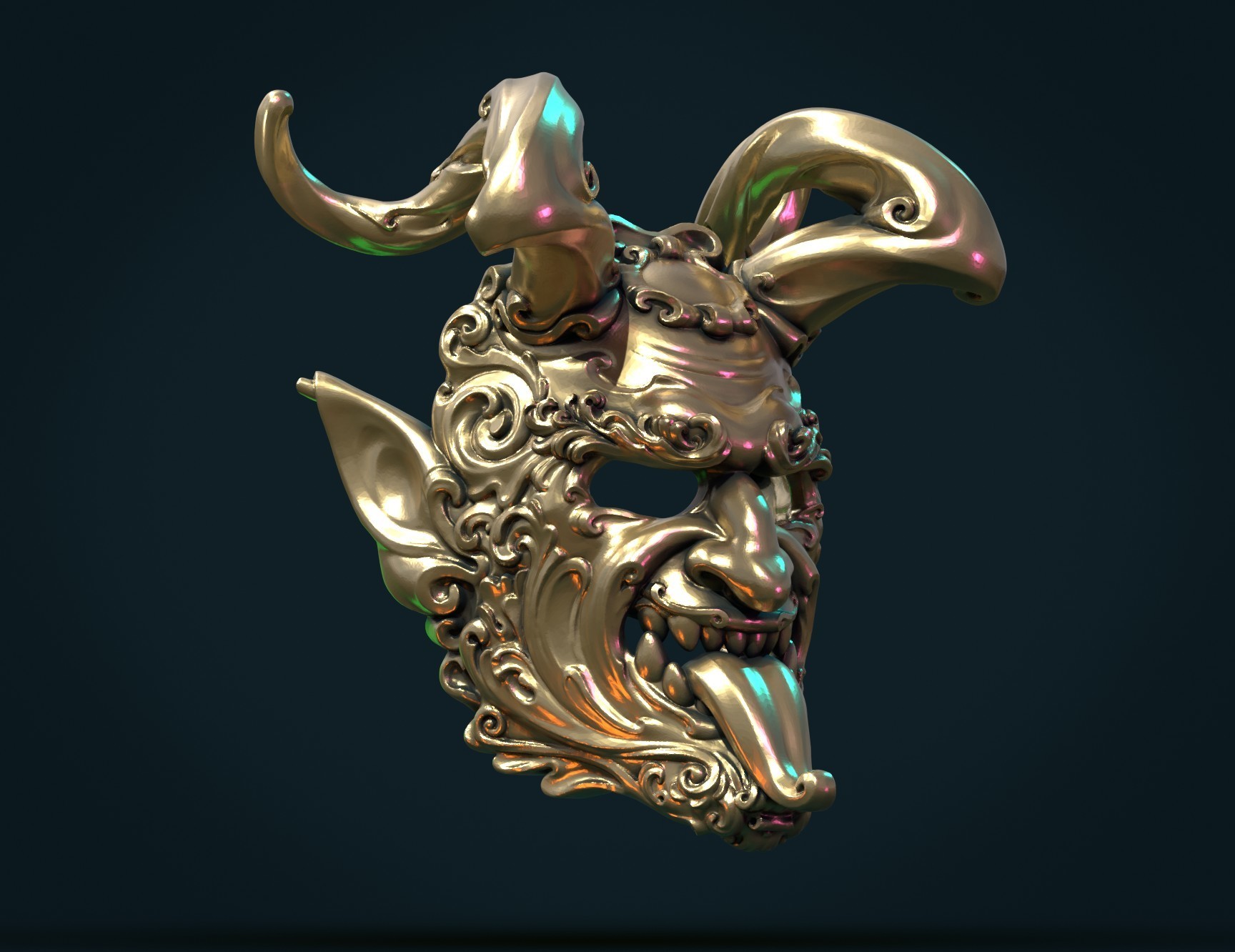 Demon Satyr Mask 3D Print 328730