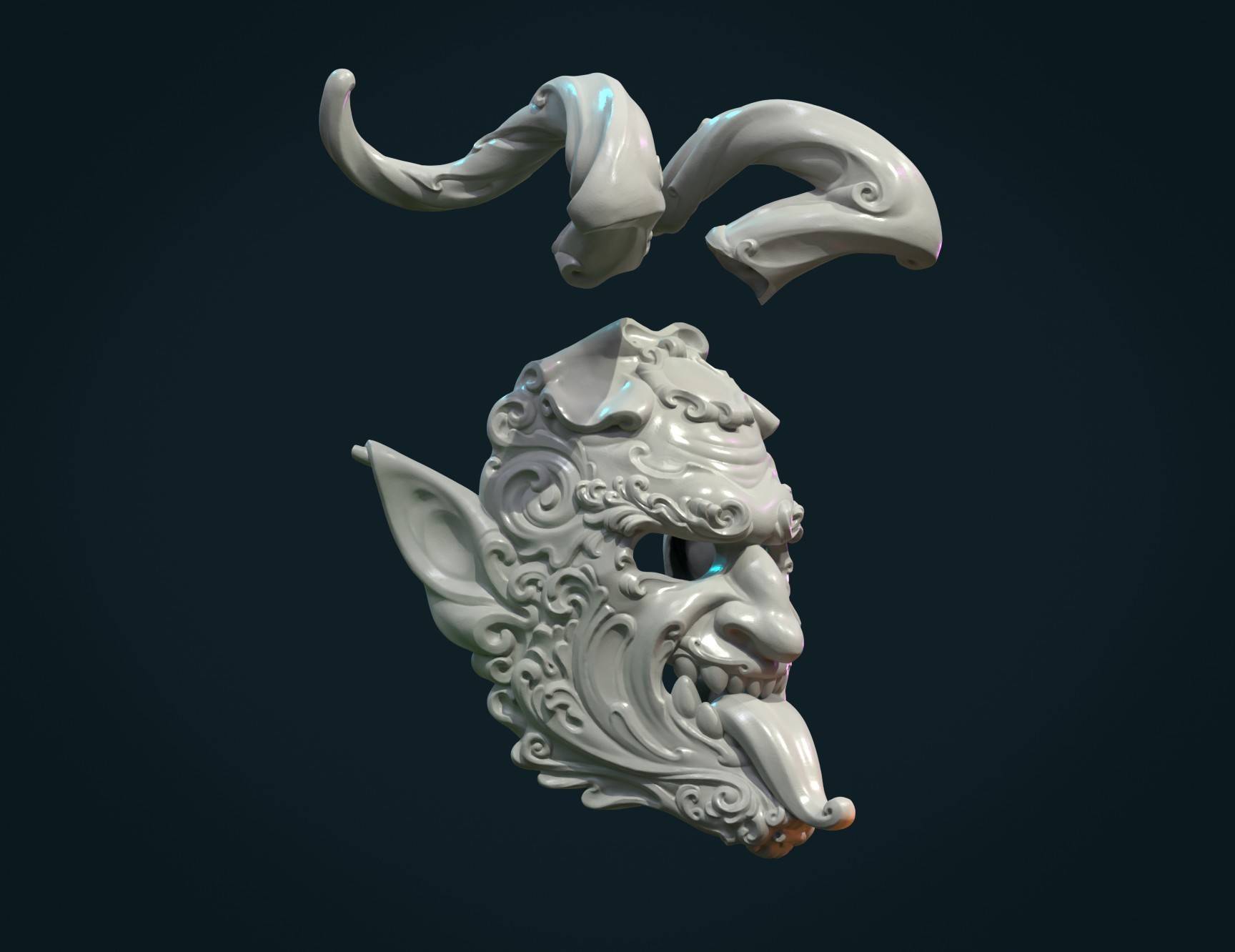 Demon Satyr Mask 3D Print 328734