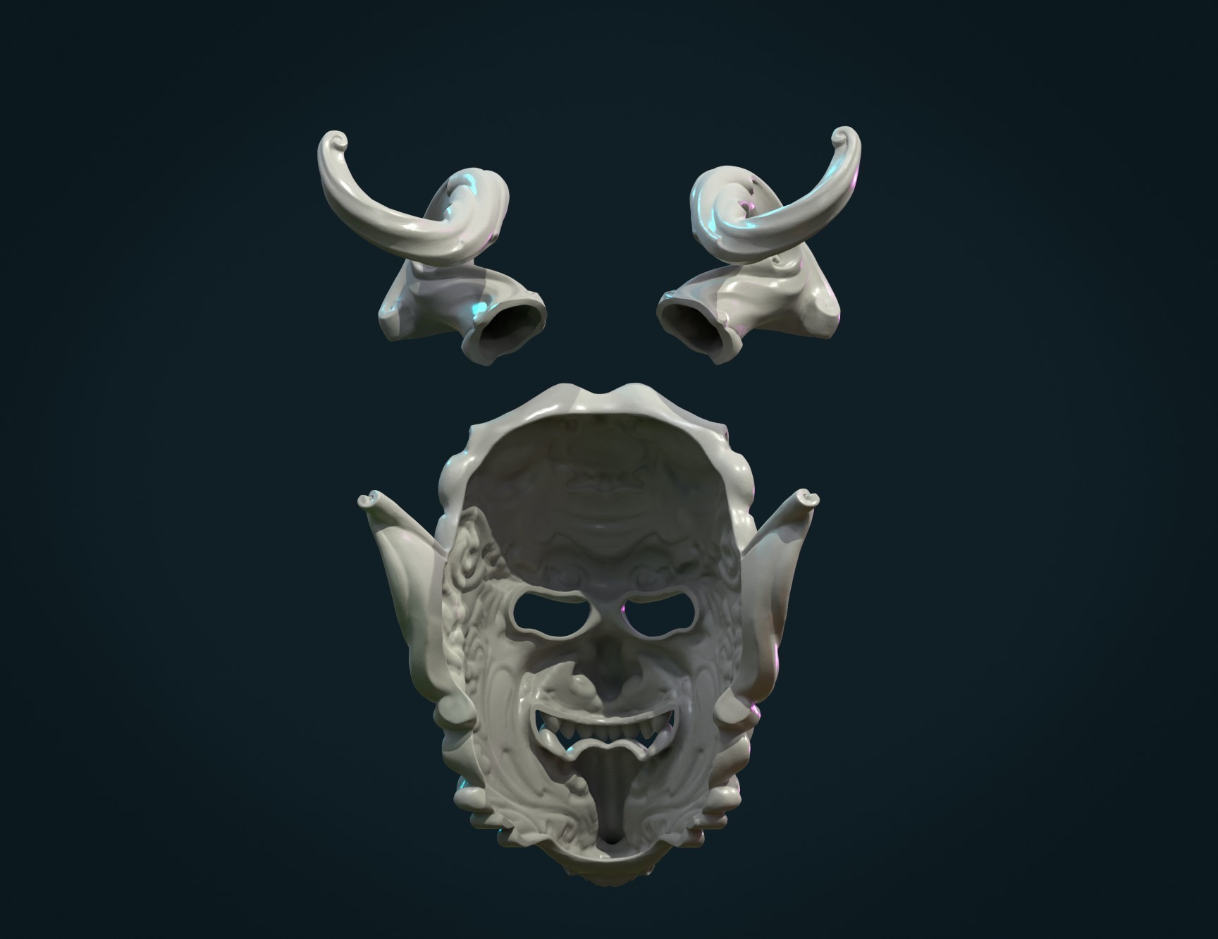 Demon Satyr Mask 3D Print 328735