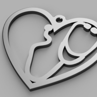 Coronavirus Heart Earrings - Thumbnail 1