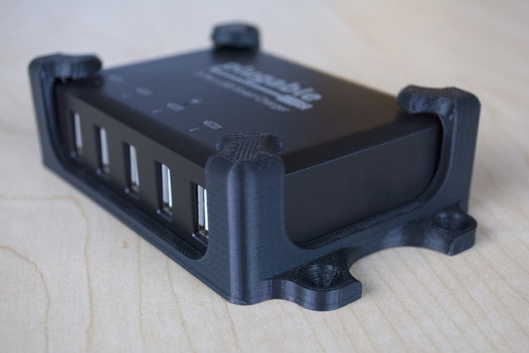 Desk Bracket for Plugable 5-Port USB Dock 3D Print 32899