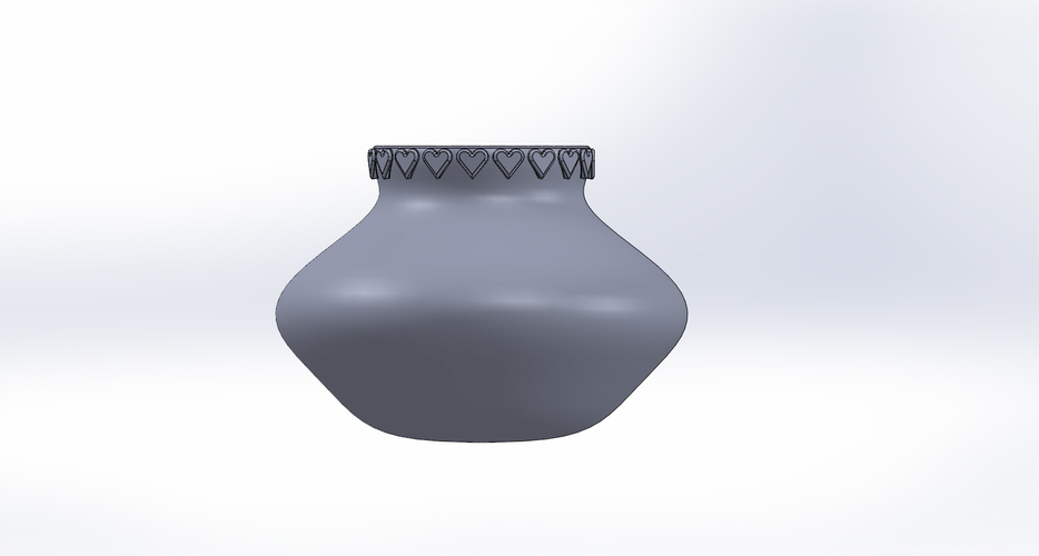 Heart Vase Blob 3D Print 329310