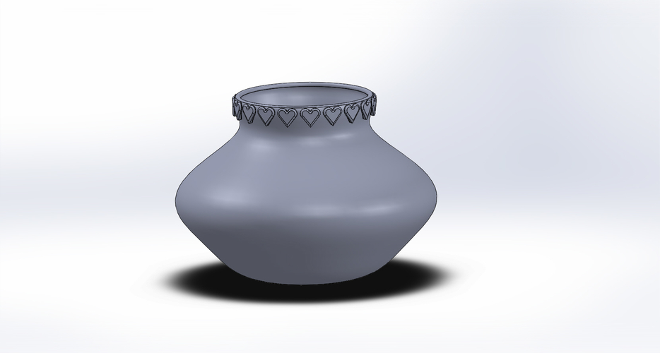 Heart Vase Blob 3D Print 329311