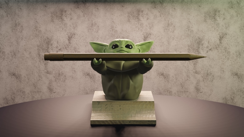 BABY YODA PORTA LAPICERO