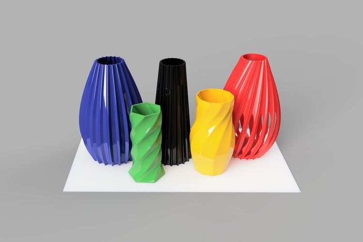 Vase Collection - Set of 5 3D Print 331408