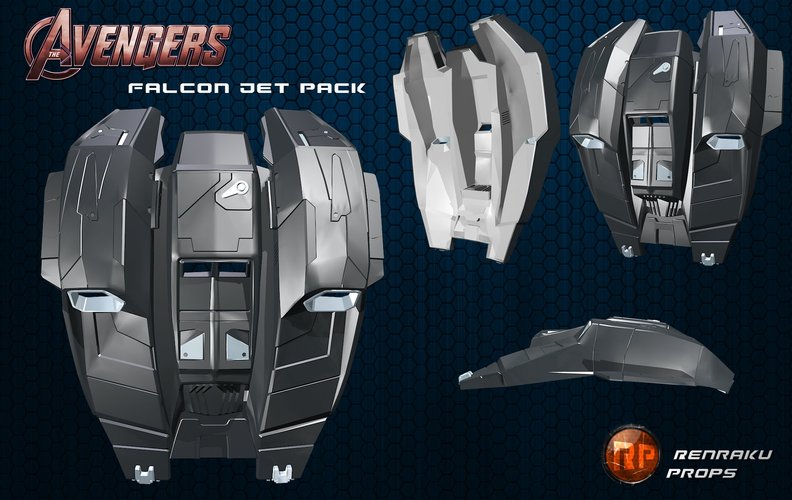 Avengers Falcon Jet Pack 3D Print 33211