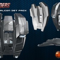 Small Avengers Falcon Jet Pack 3D Printing 33211