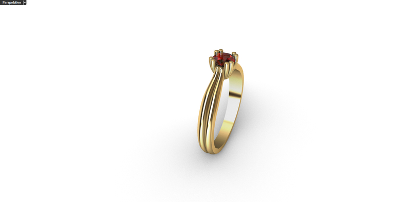 Solitärring, Verlobungsring, Ring Weite 58, IØ 17,8mm