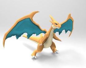 Pokemon - Mega Charizard X 3D model 3D printable