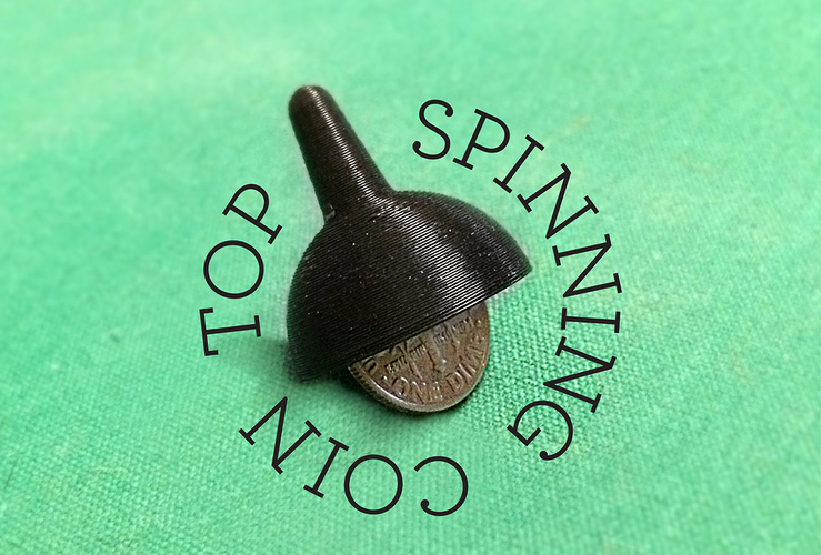 Spinning Coin Top 3D Print 3339
