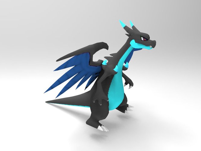 Pokemon - Mega Charizard X 3D model 3D printable