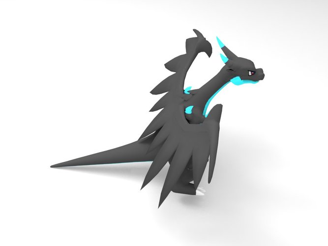 Pokemon - Mega Charizard X 3D model 3D printable