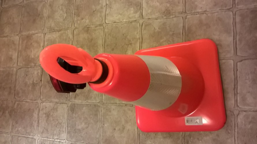 Safety Cone Caution Tape Attachment