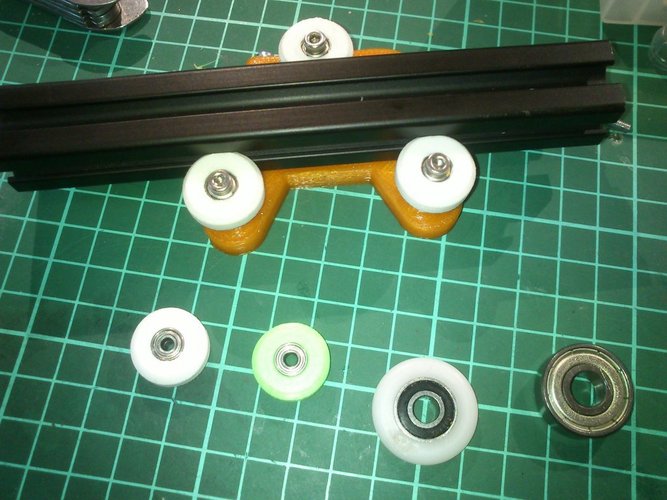Kossel 2020 flex printed  roller 3D Print 33552
