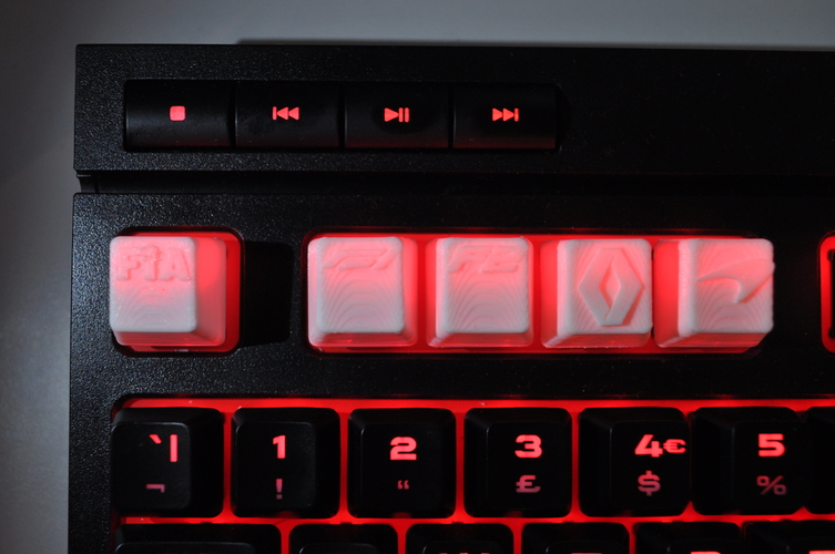 Keycaps of Formula 1 (Cherry MX) 3D Print 335753