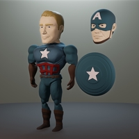 Capitán América Articulado - Thumbnail 1