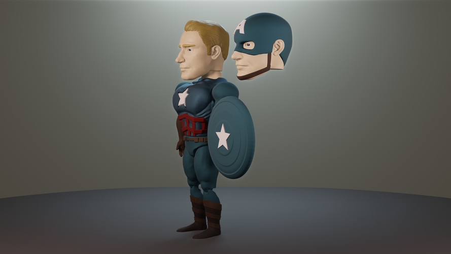 Capitán América Articulado 3D Print 335921
