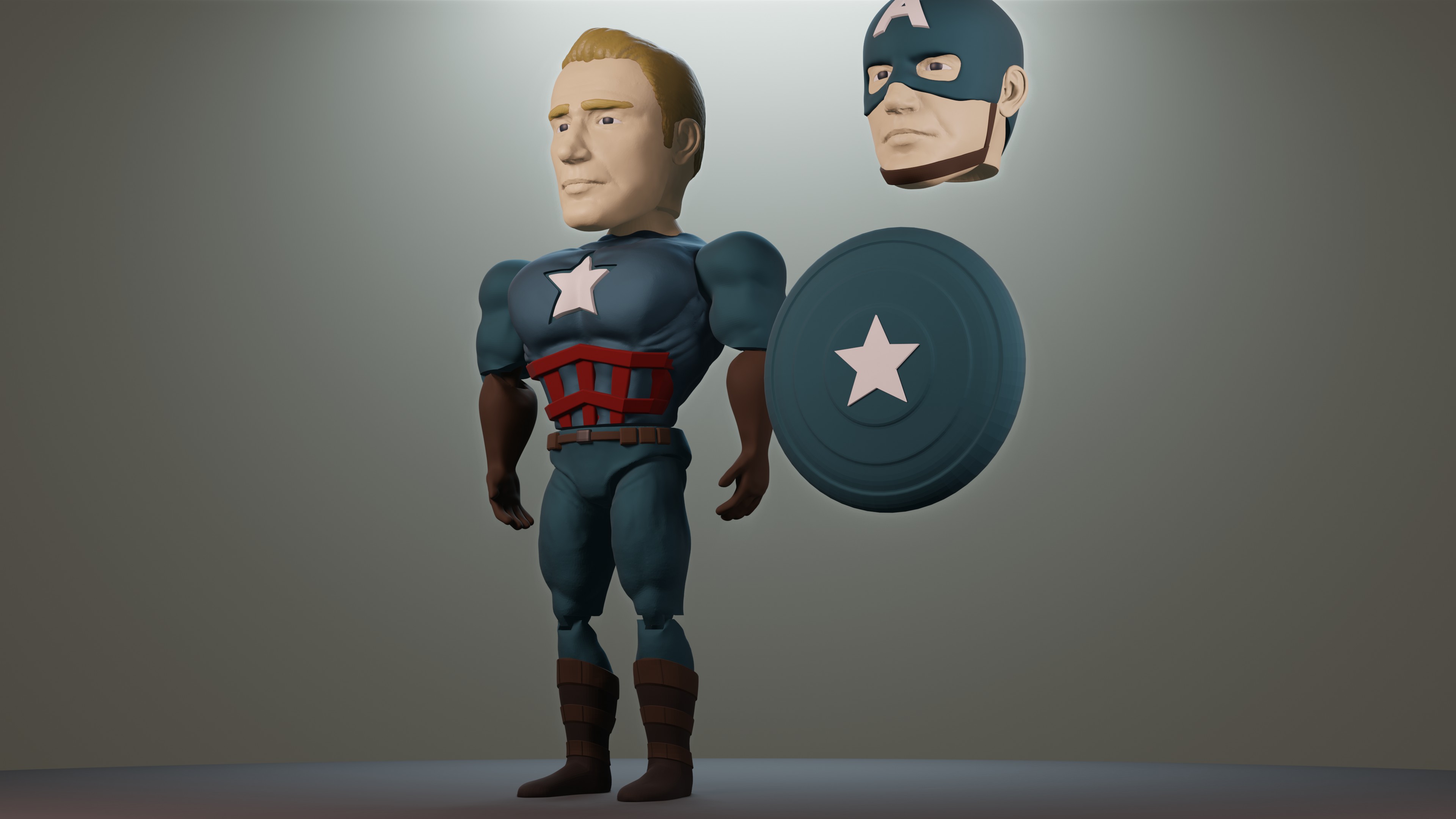 Capitán América Articulado 3D Print 335924