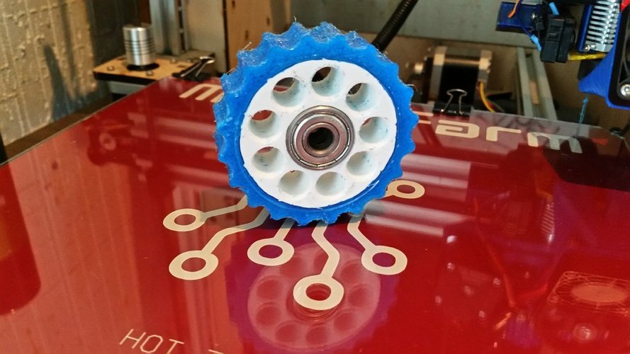 Dual extrusion 65mm Robot Idler Tire 3D Print 33595
