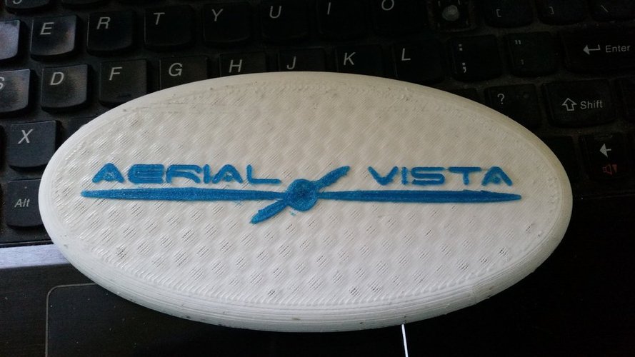 Aerial Vista Logo Plaque 3D Print 33599