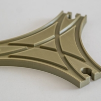 3-way wooden train track split compatible with Brio and Ikea - Thumbnail 3