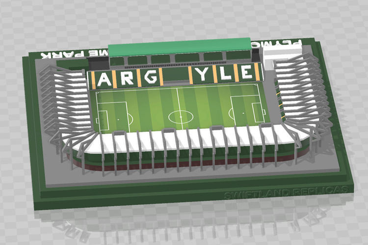 Plymouth Argyle - Home Park with Mayflower Stand 3D Print 339849