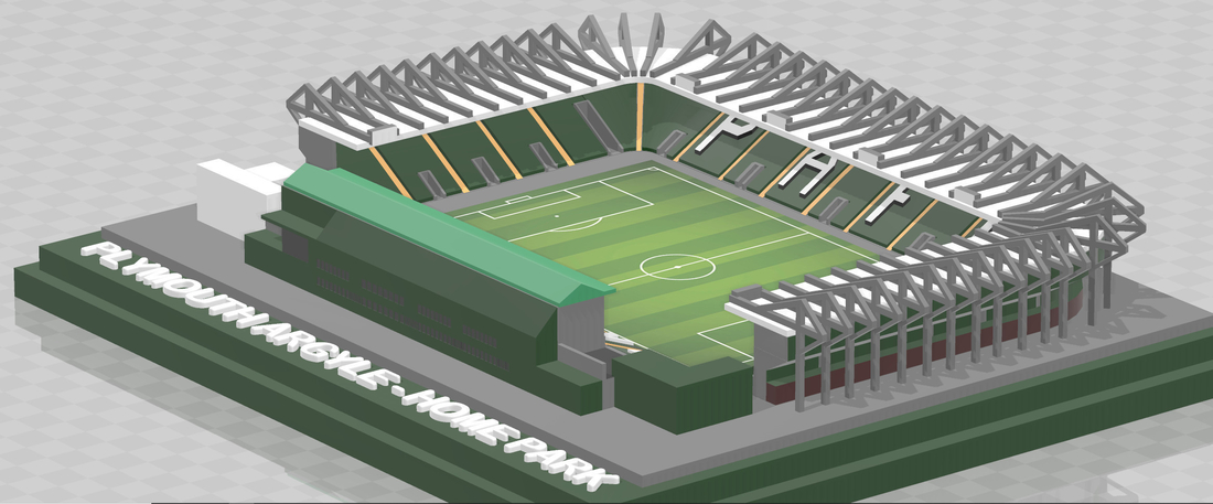 Plymouth Argyle - Home Park with Mayflower Stand 3D Print 339852