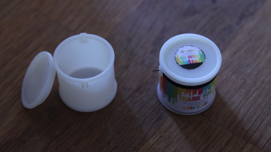 3D Printed 1/12 miniature Paint buckets by Daniela mini