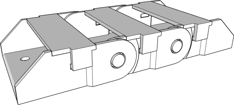 Cable drag chain 10x15mm updated with snap