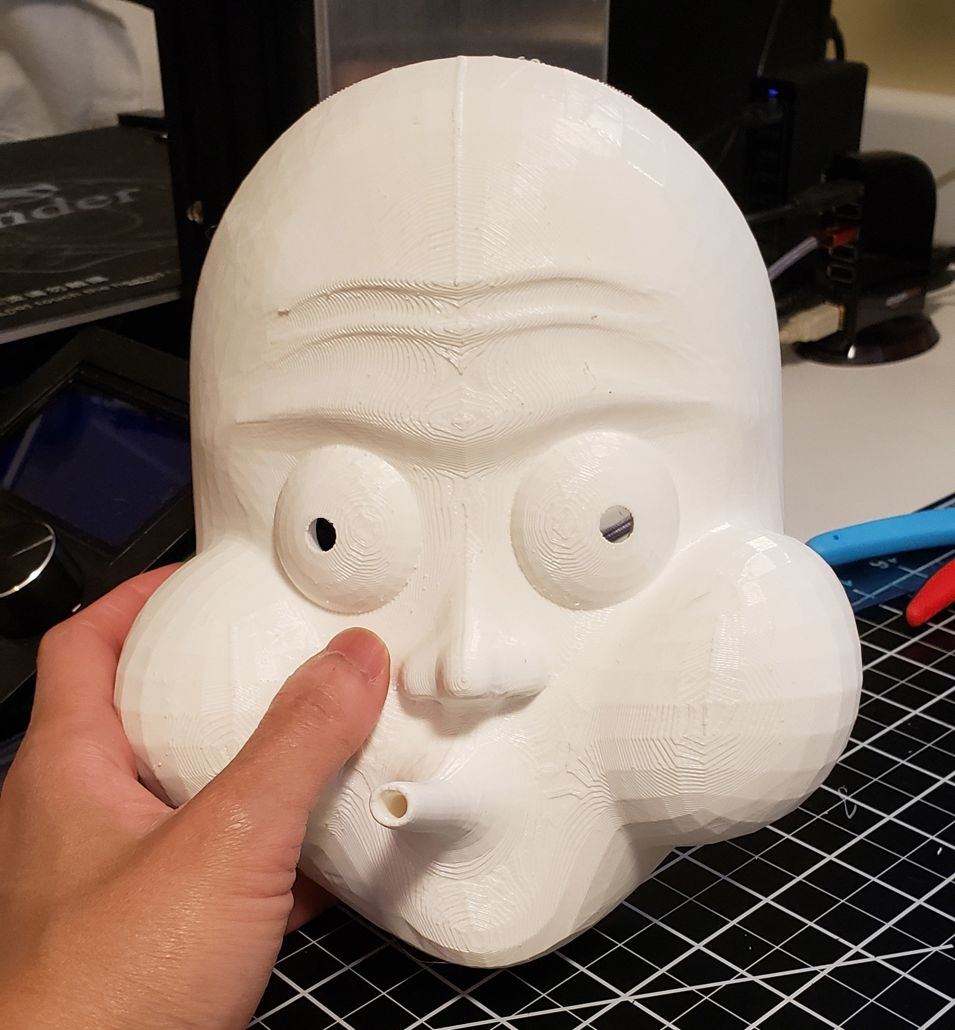 3D Printed ​Haganezuka Hotaru Mask by Shigeryu