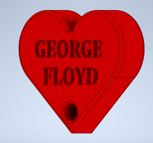 George Floyd Key Chain Heart