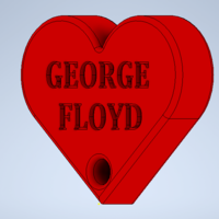 George Floyd Key Chain Heart - Thumbnail 1