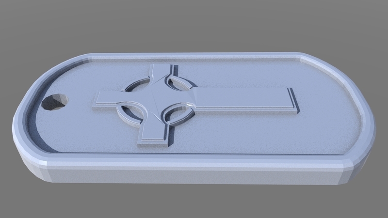 celtic cross dog tag