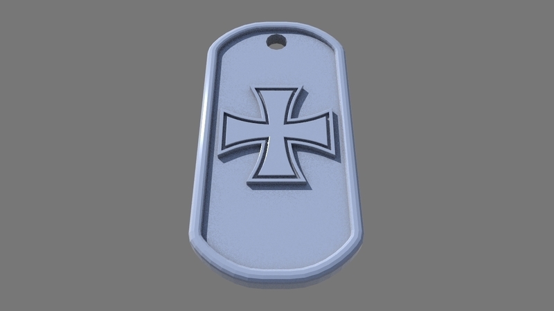 iron cross dog tag