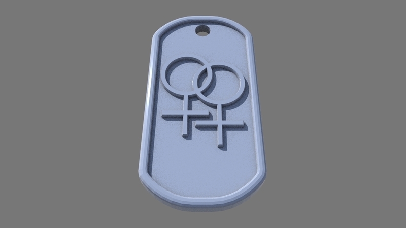 lesbian dog tag
